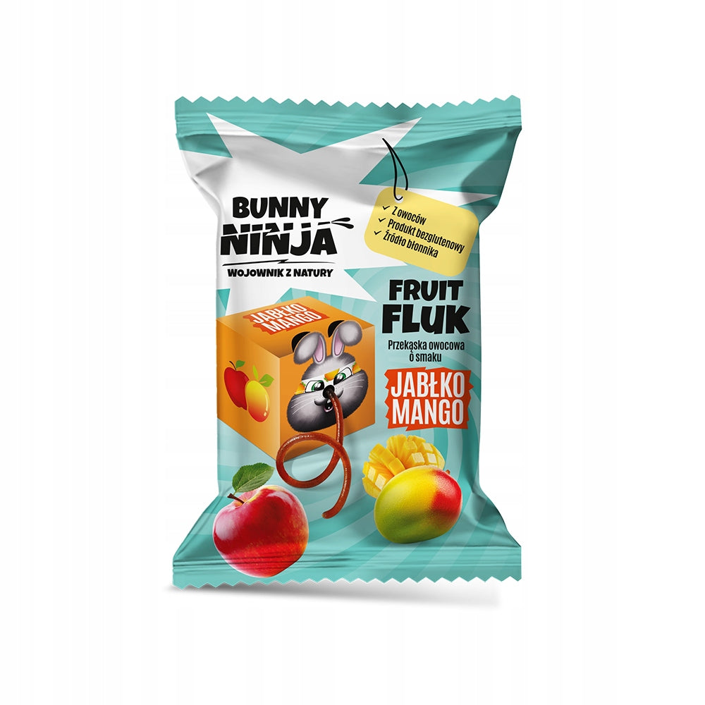 BUNNY healthy fruit snack FRUIT FLUK string without sugar MIX FLAVORS 3x Brand Bunny Ninja