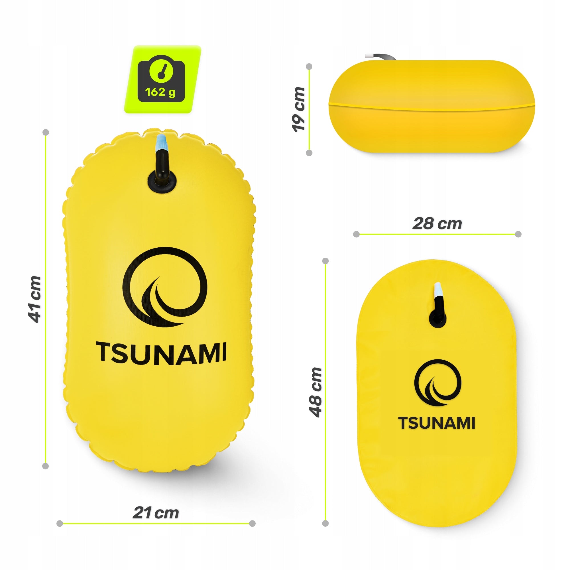 BUOY SAFETY BUOY FOR SWIMMING INFLATABLE DRY POCKET TSUNAMI BASIC Length 41 cm