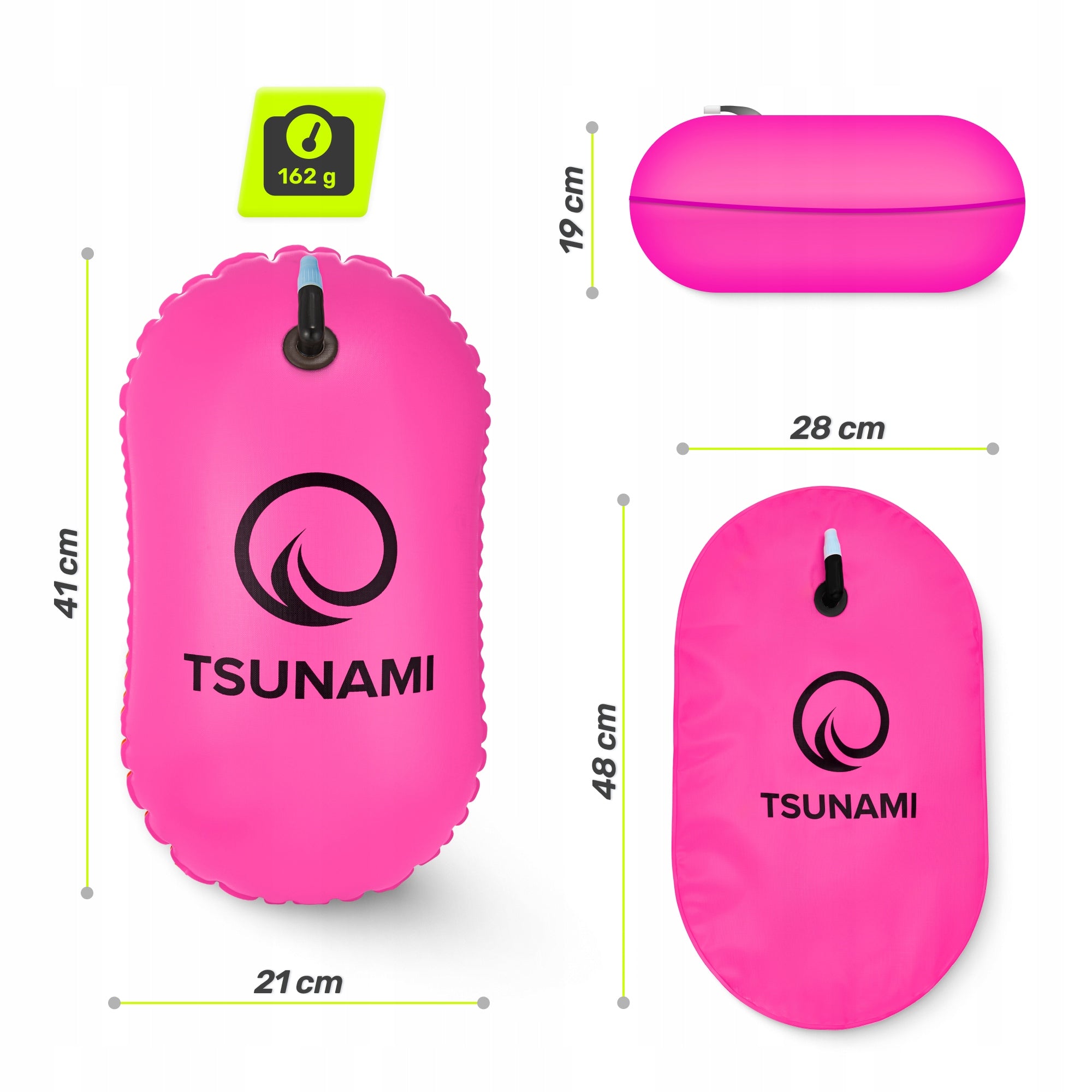 BUOY SAFETY BUOY INFLATABLE FOR SWIMMING DRY POCKET TSUNAMI BASIC Length 41 cm