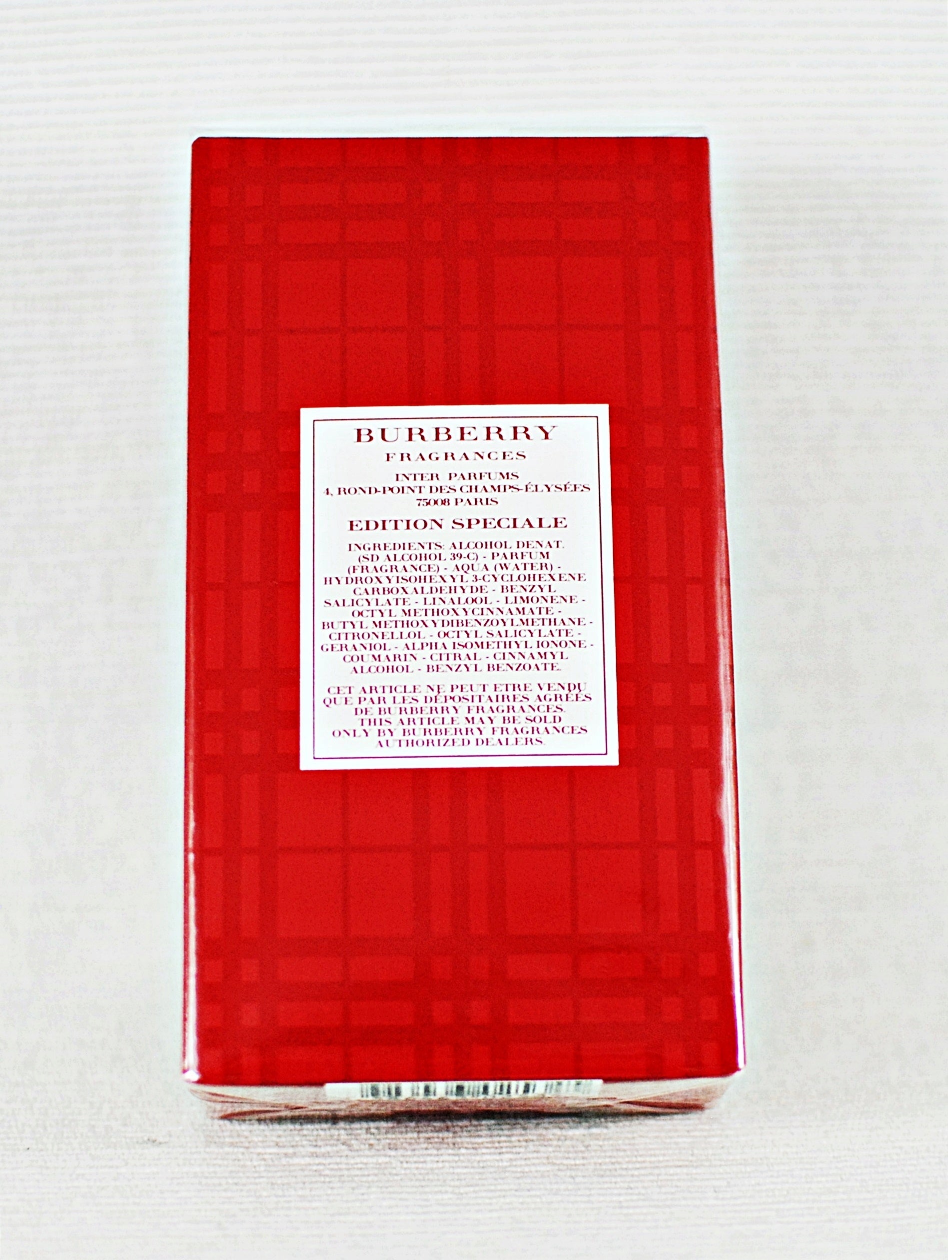 BURBERRY BRIT RED EDITION 50 ML EAU DE PARFUM UNIQUE Manufacturer code 3386463025345