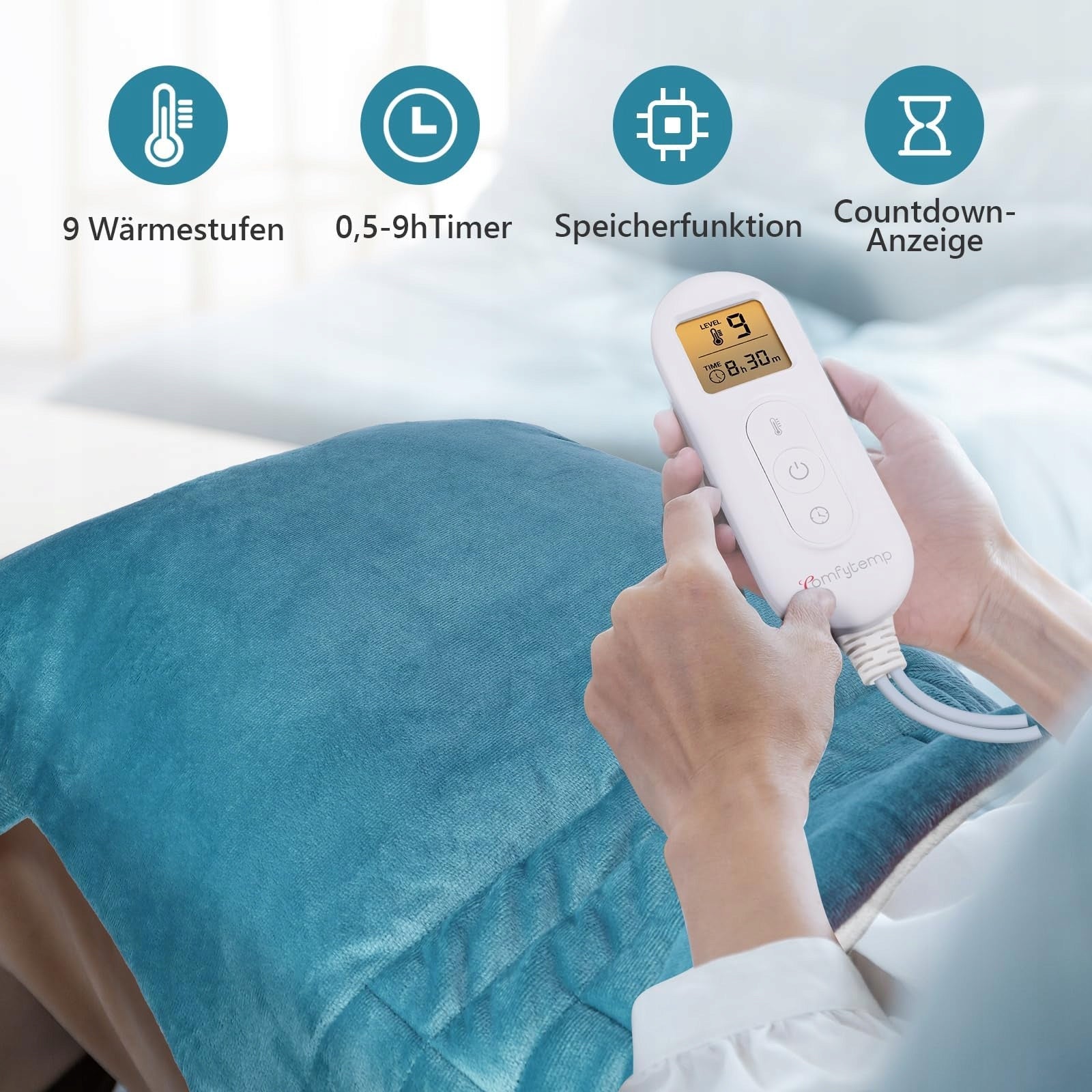 BYPASSING NECK HEATING PAD SHOULDERS BACK 85X53CM 120W COMFYTEMP Medical device no