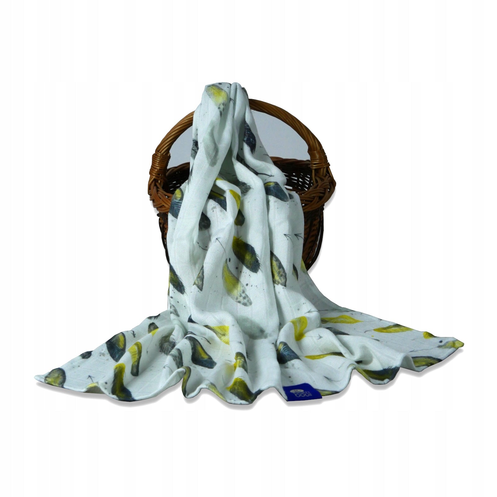 Baby Bamboo Diaper Feathers 75x75 Delicate