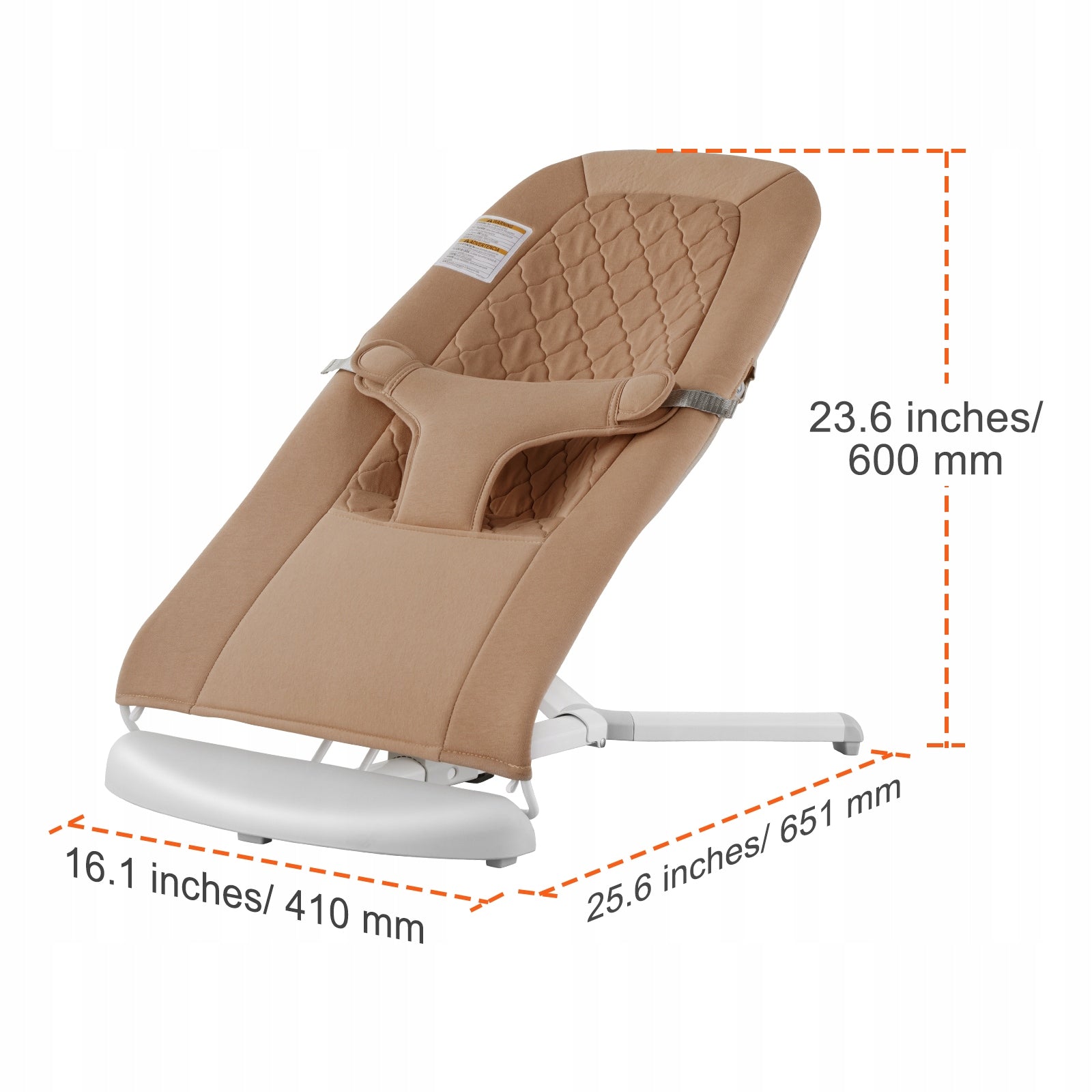 Baby Bouncer Folding Bouncer Seat Chair for Babies with 2 Reclining Angles Brand Vevor