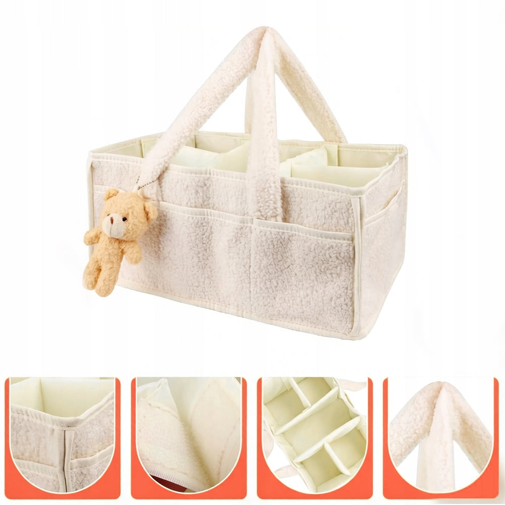 Baby Diaper Organizer with Handle, Portable Diaper Basket Brand no brand