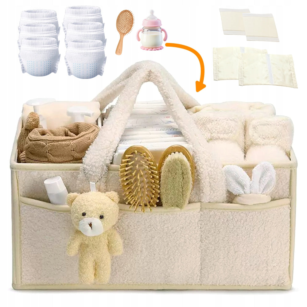 Baby Diaper Organizer with Handle, Portable Diaper Basket Brand no brand