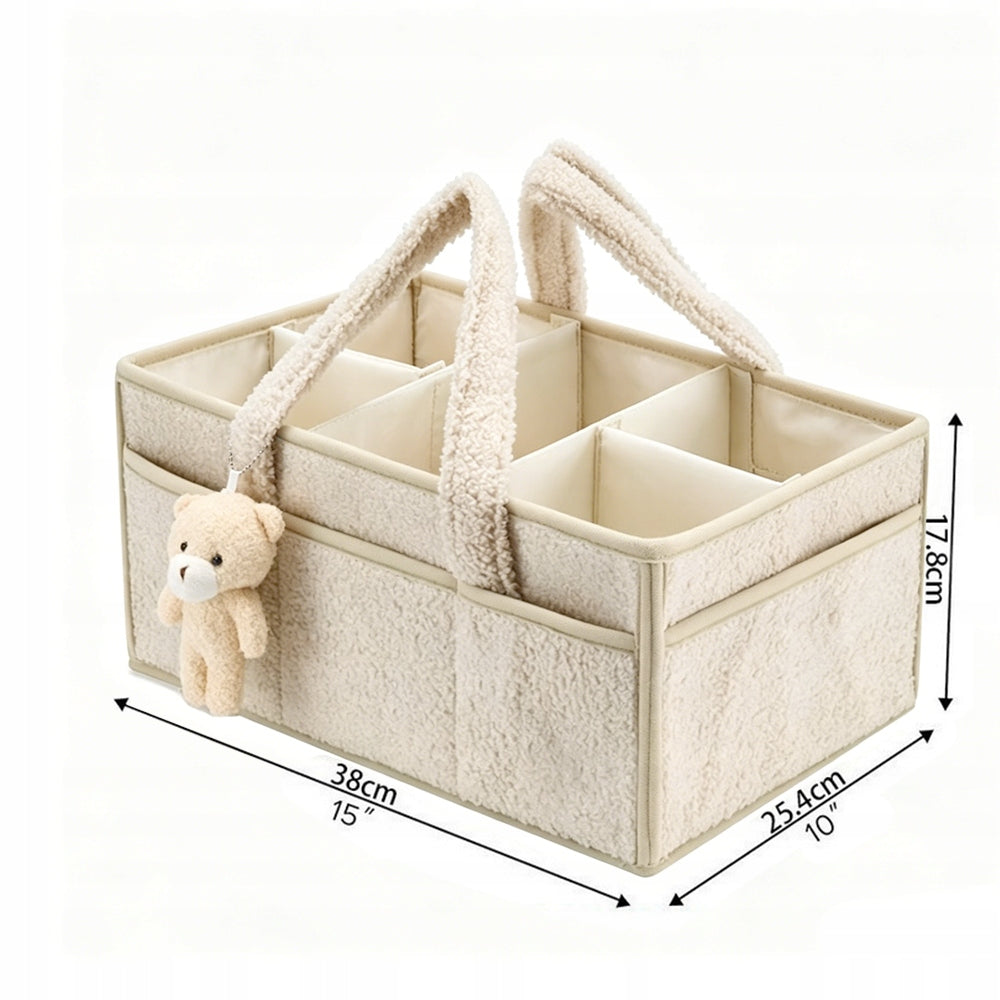 Baby Diaper Organizer with Handle, Portable Diaper Basket Packaging status original