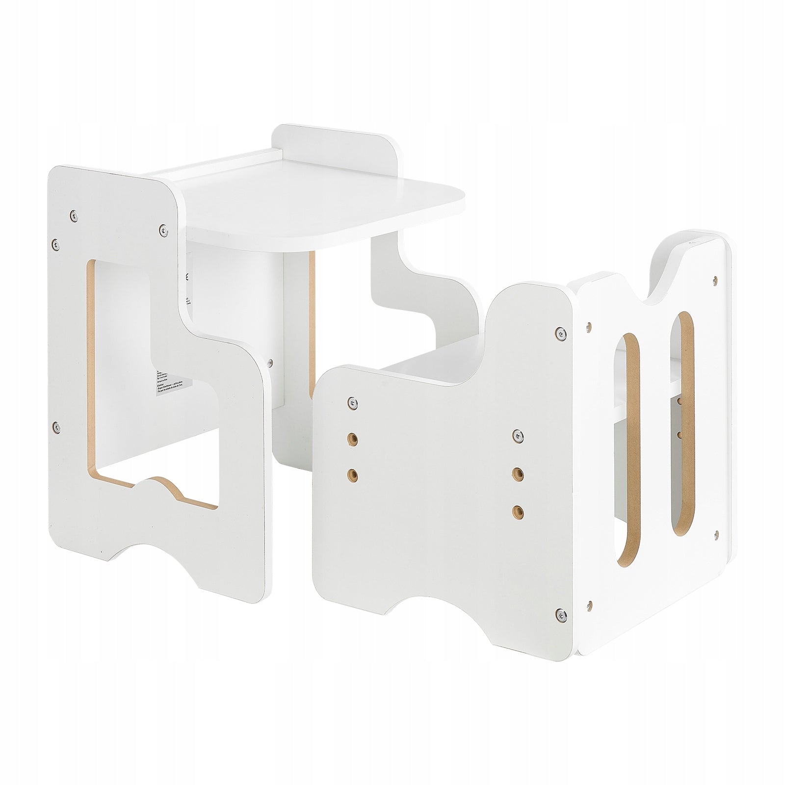 Baby Feeding Chair 3 Adjustable Heights With Board White