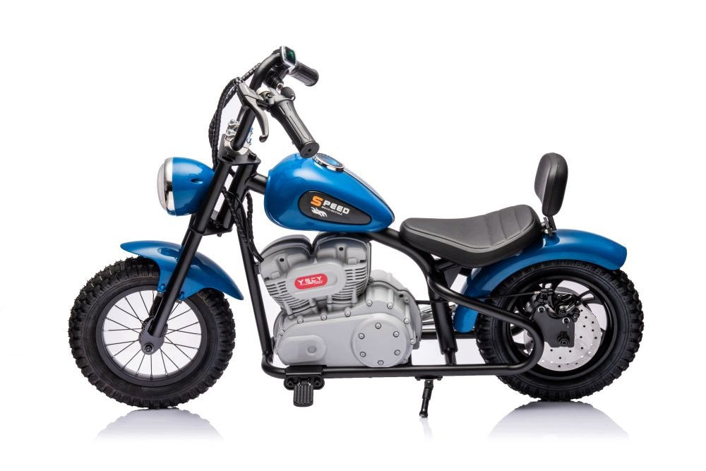 Baby Gift Electric Motorcycle 36V Blue 4x4 Maximum speed 7 km/h