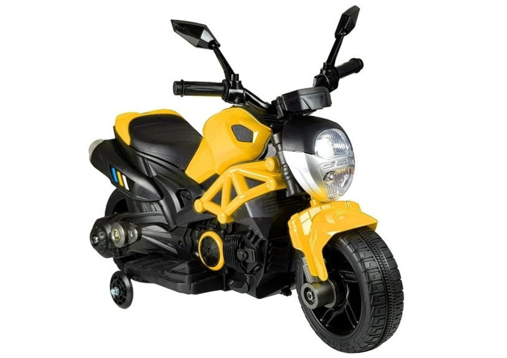 Baby Gift Electric Motorcycle with Drive and LED Lights Yellow