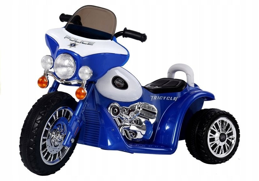 Baby Gift Police Motorcycle Battery Operated with LED Blue Maximum speed 3 km/h