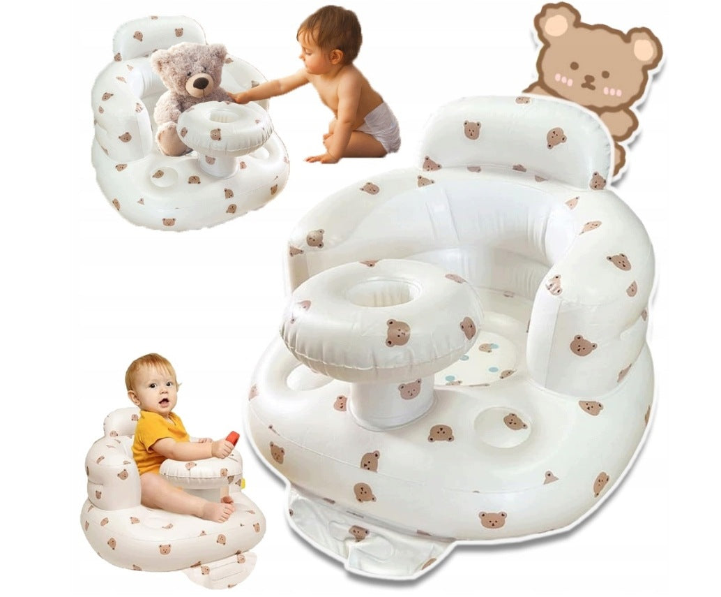 Baby Inflatable Highchair For Learning To Sit Feeding With Backrest