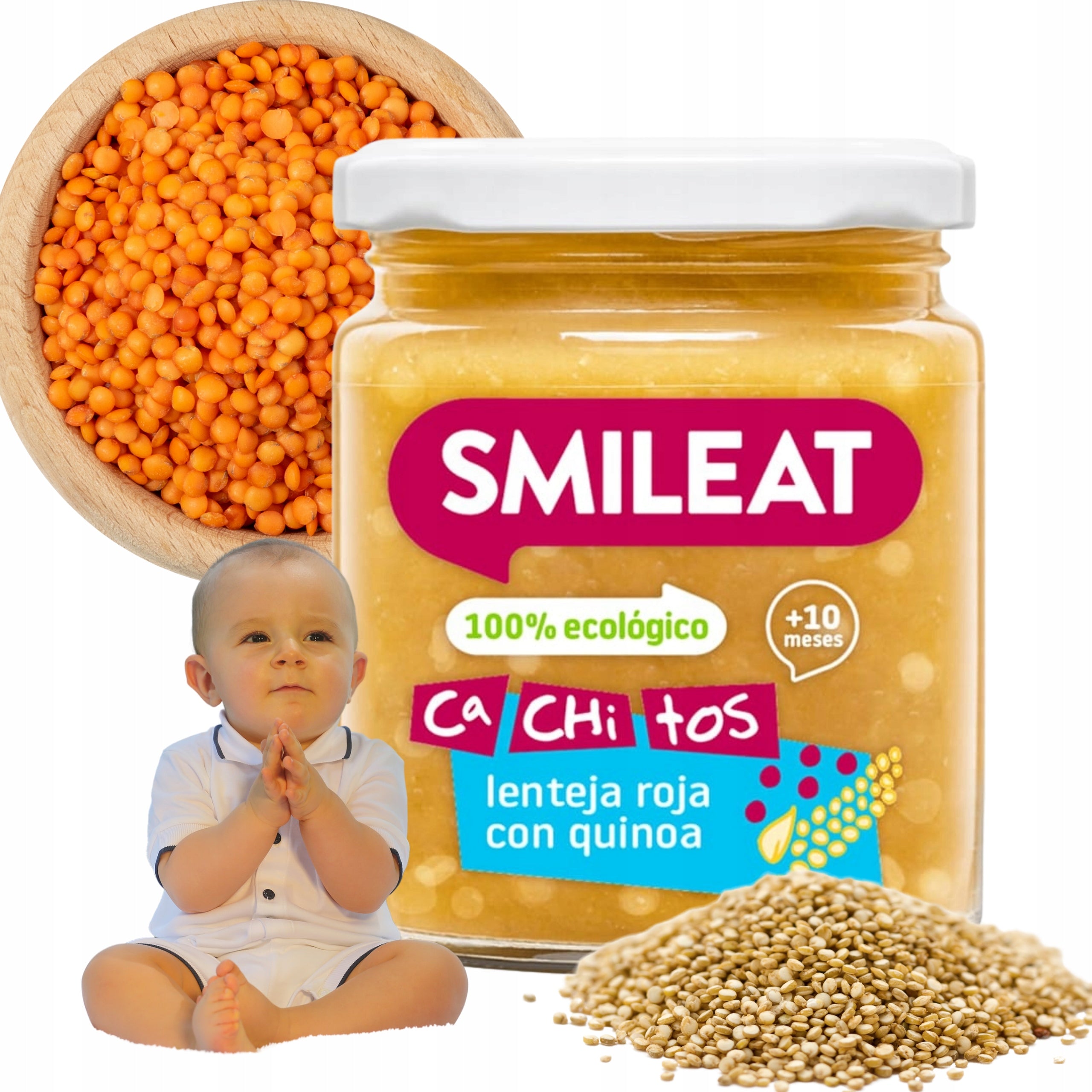 Baby Lunch Lentils With Quinoa Rice Jar 10m+ 230G Smileat