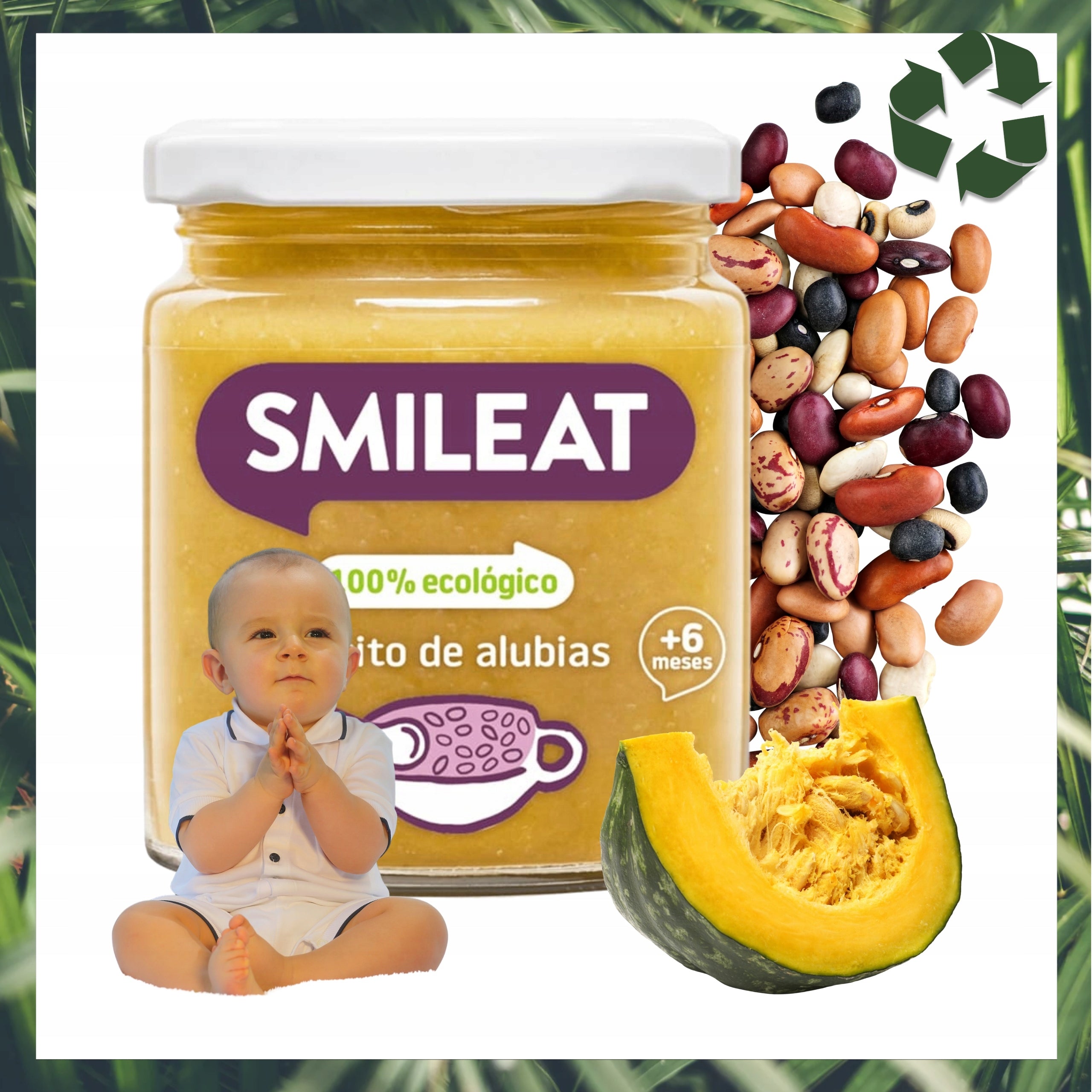 Baby Lunch Ragout With Beans Ecological Jar 6m+ 230G Smileat EAN (GTIN) 8437014583588