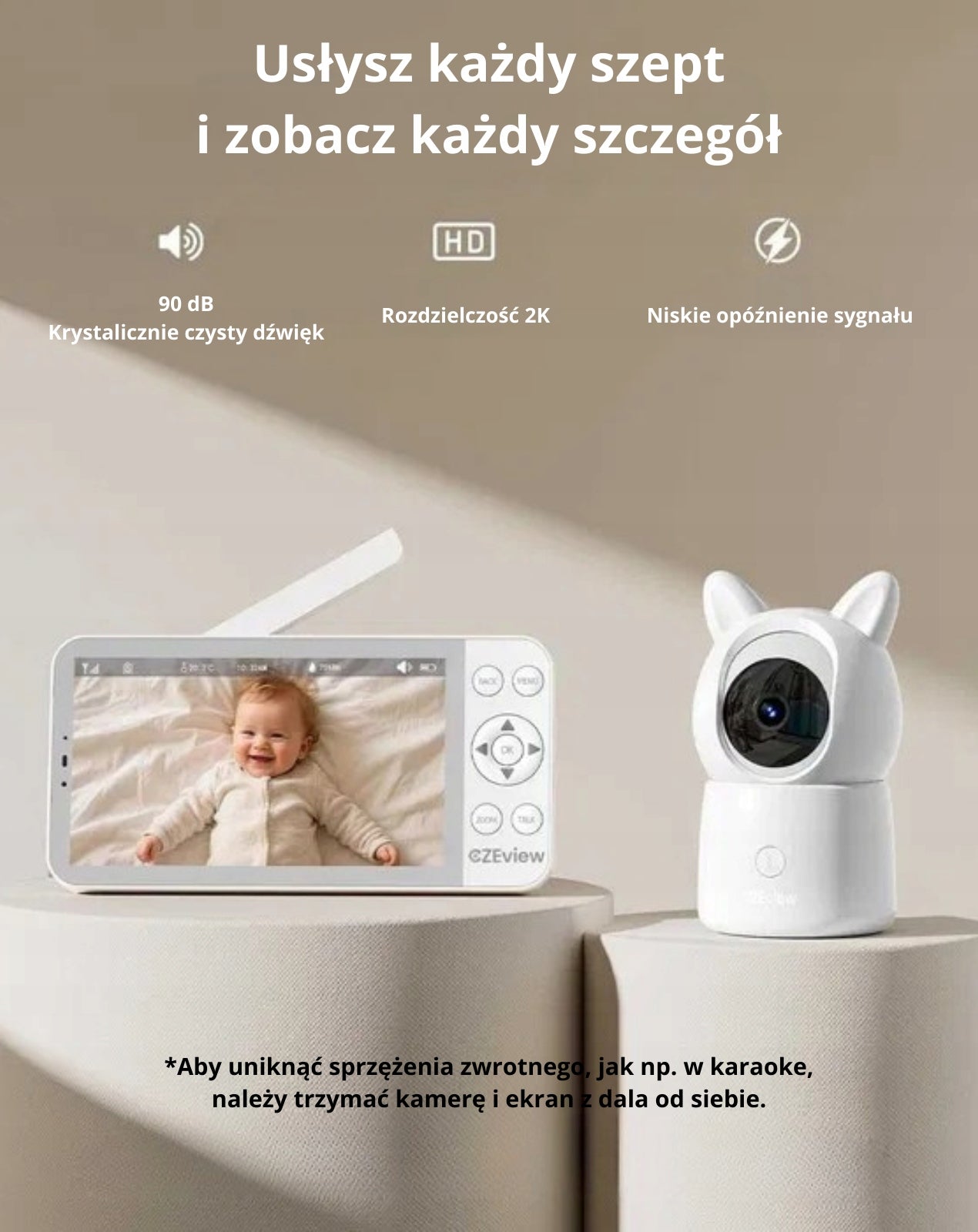 Baby Monitor 2K with 5.5" Monitor, Rotating Camera, WiFi | Kit Manufacturer code ZYBY6
