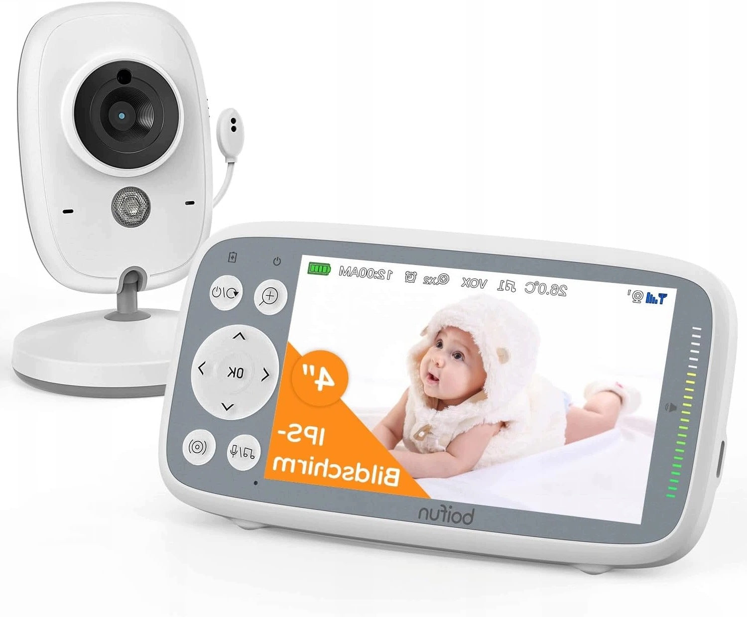 Baby Monitor 4''IPS Baby Monitor VOX Baby Audio Night Vision