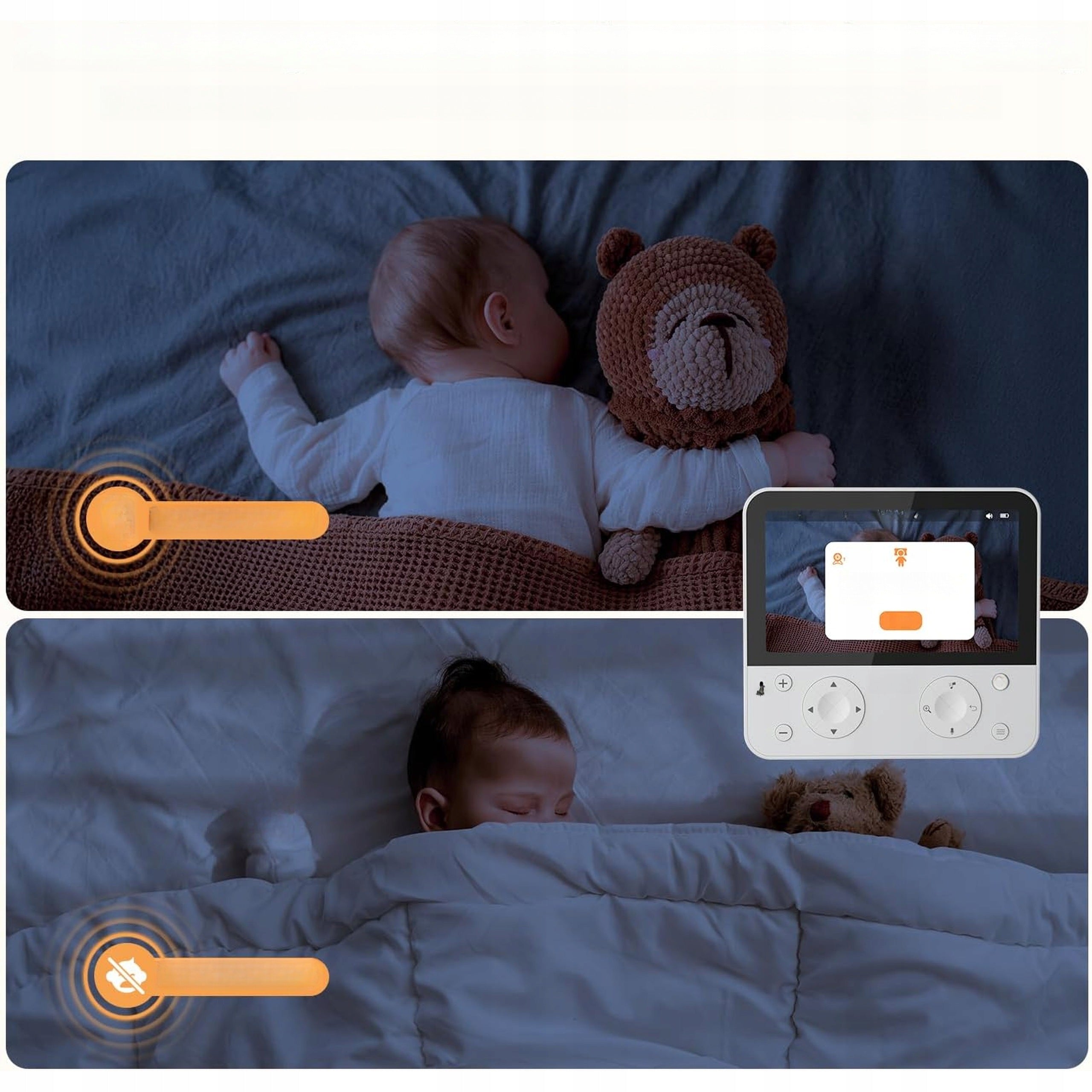 Baby Monitor BOIFUN 4MP WIFI 2 Cameras Baby Monitor 5.5" Kind electronic nanny