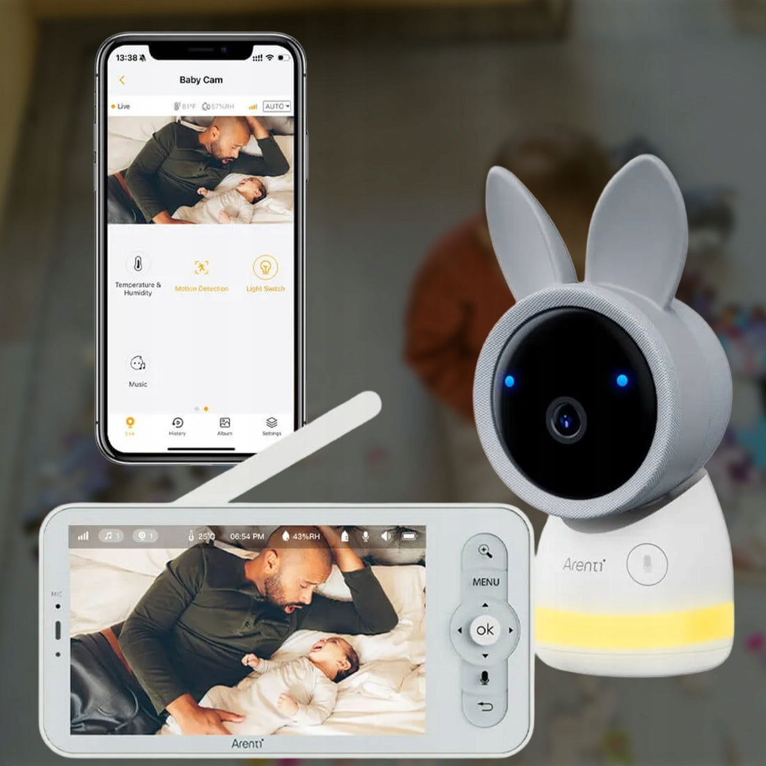 Baby Monitor Camera with lullaby screen Arenti AInanny 2K UHD Brand no brand