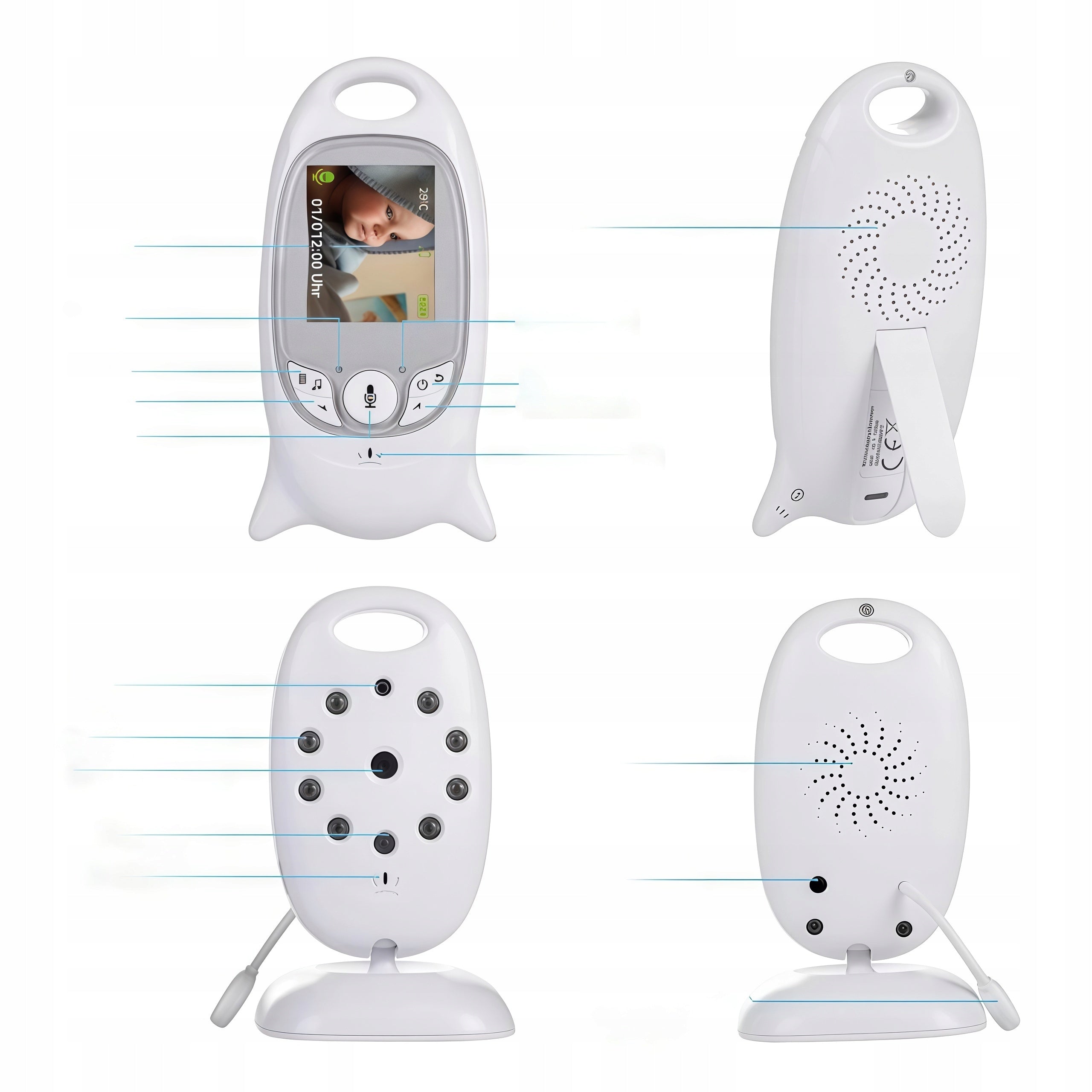 Baby Monitor Electronic Baby Monitor with Camera and Audio Function Brand Boifun