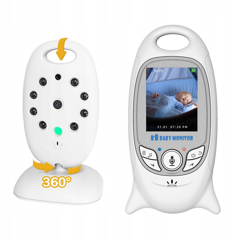 Baby Monitor Electronic HD Live Camera Night Mode 2.0" LCD VOX Video VB601