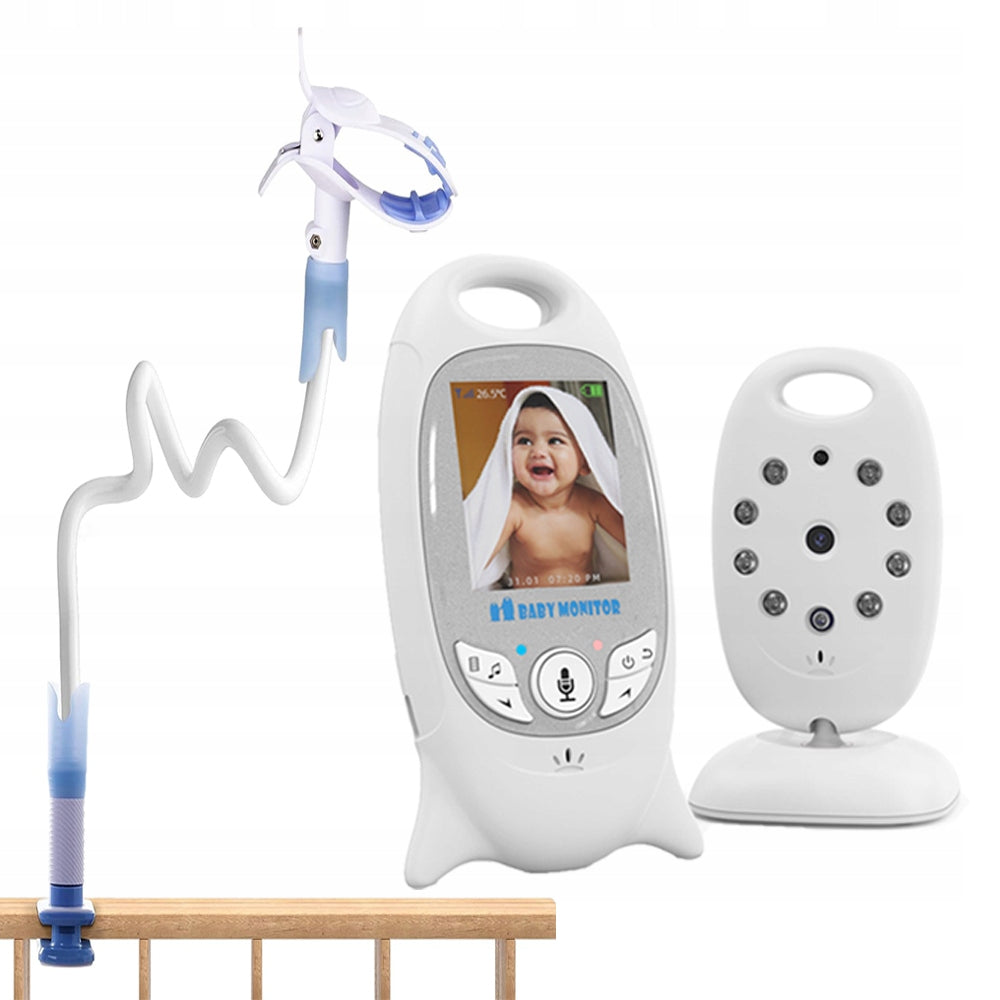 Baby Monitor Electronic Live Camera Night Mode 2.0" LCD VOX Video + HOLDER
