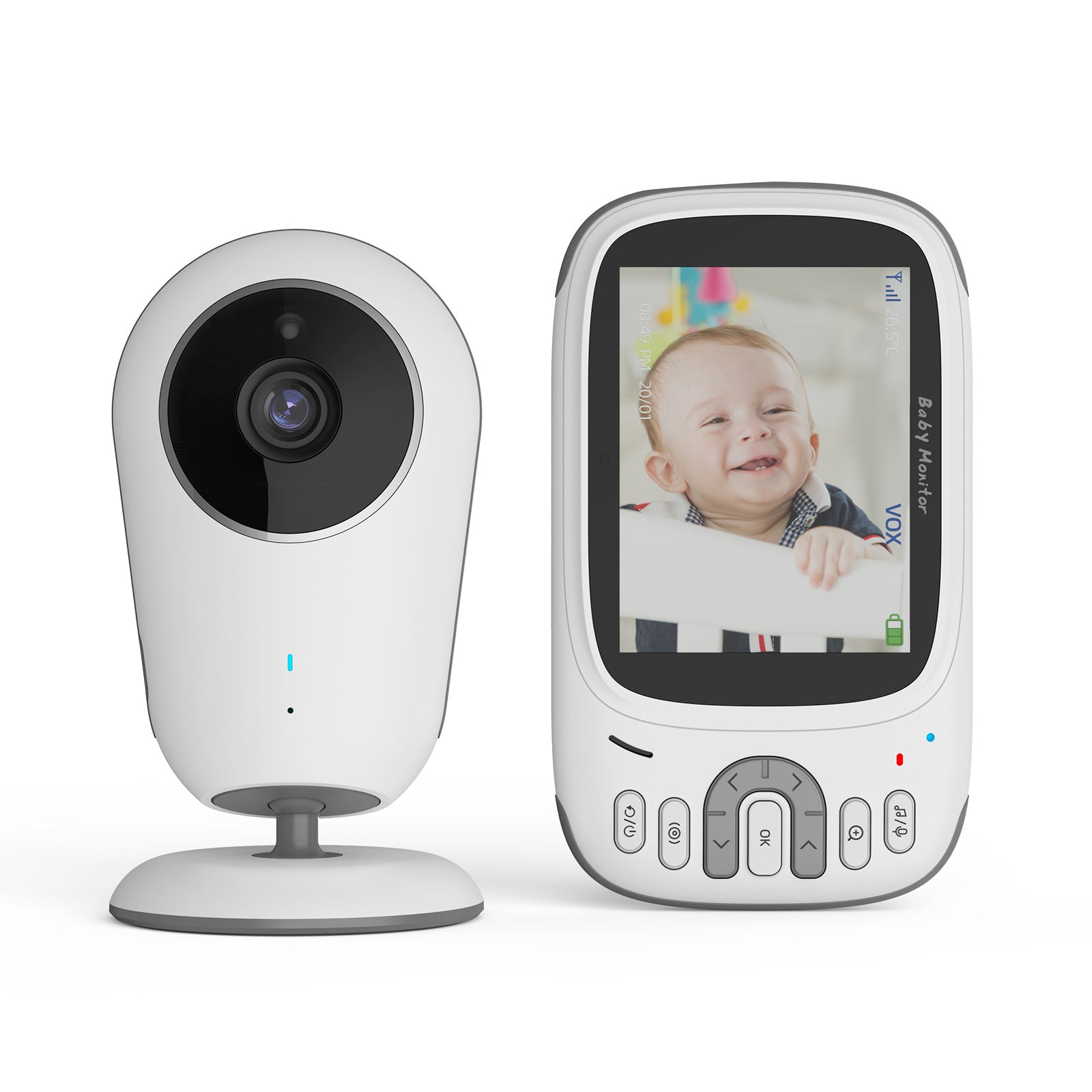 Baby Monitor Electronic Live Camera Night Mode 3.2" LCD VOX Video Kind electronic nanny
