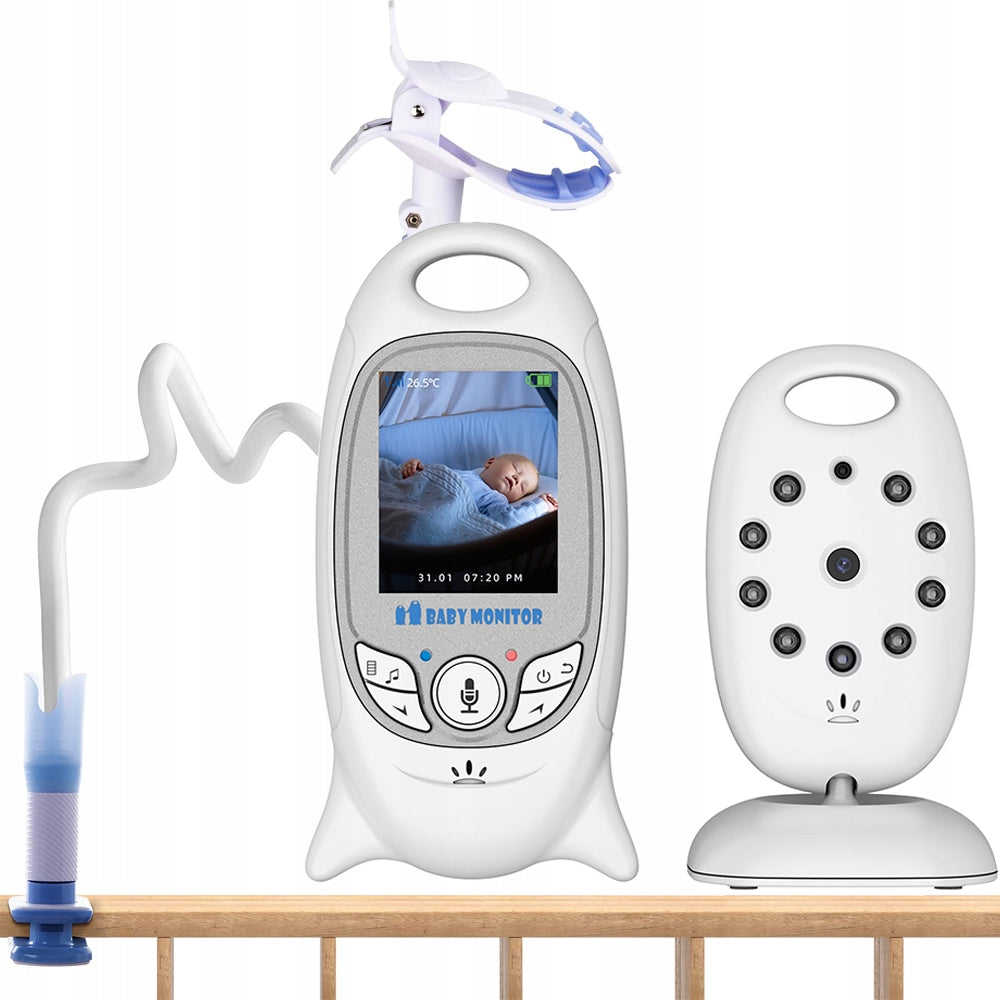 Baby Monitor Electronic Live Camera Night Mode Video 2.0" LCD VOX + HOLDER