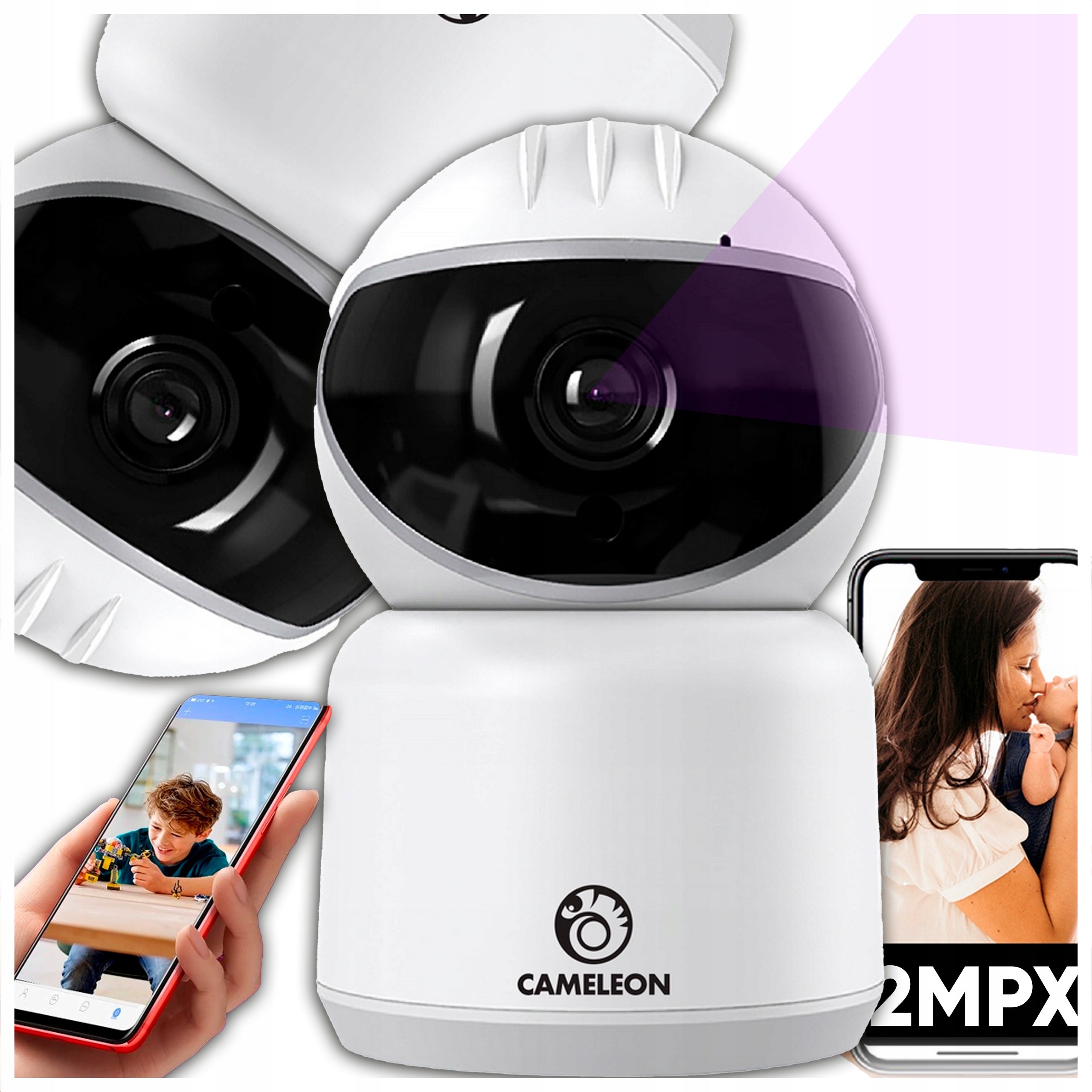 Baby Monitor Electronic Rotating with Mikforon Live Camera Wi-Fi Full HD