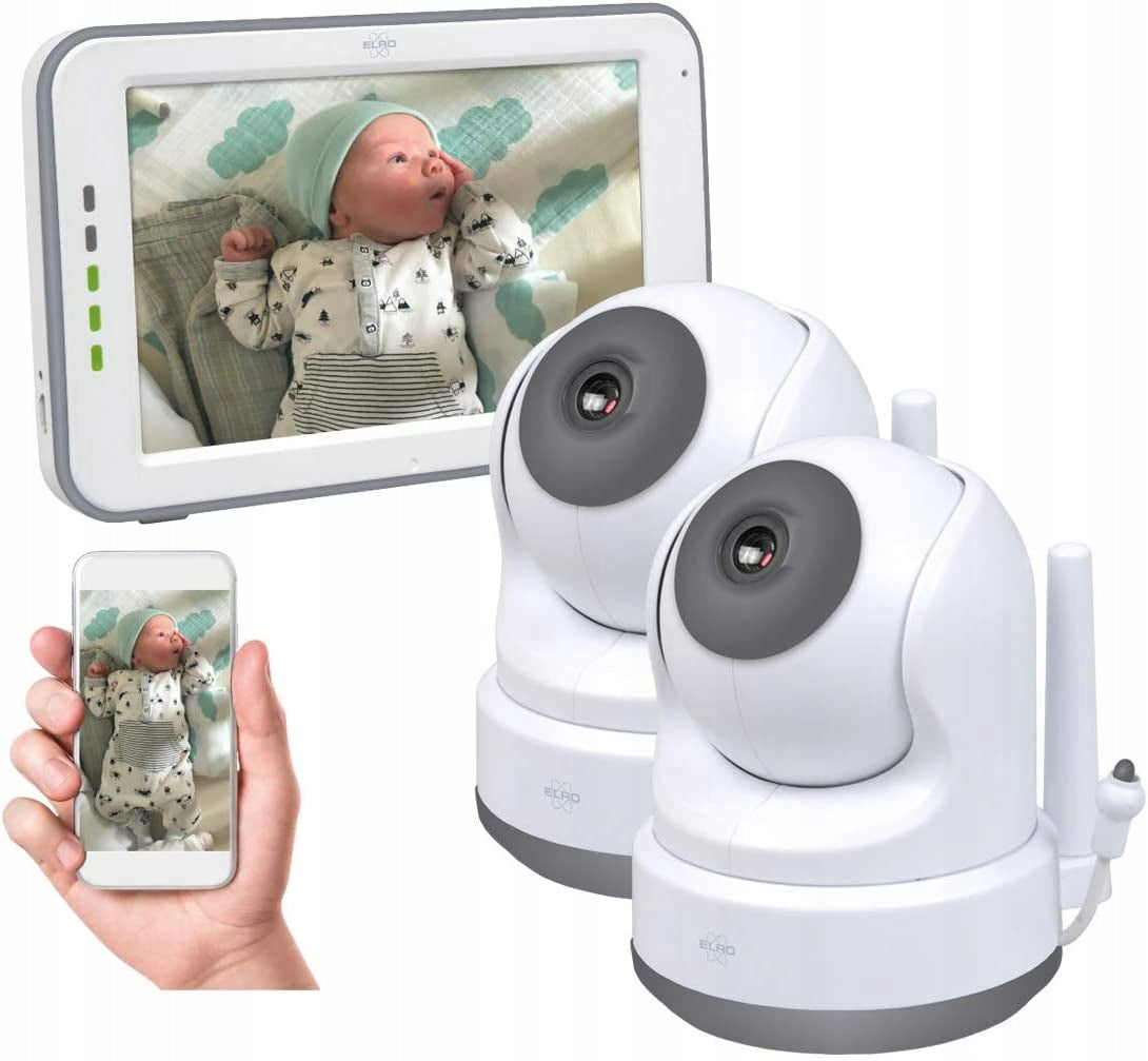 Baby Monitor Elro BC3000 2 HD Camera Intercom Night Vision 720p Brand Elro