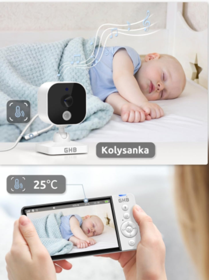 Baby Monitor GHB Video Baby Monitor 5” HD LIVE Night Vision Camera Manufacturer code ABM700