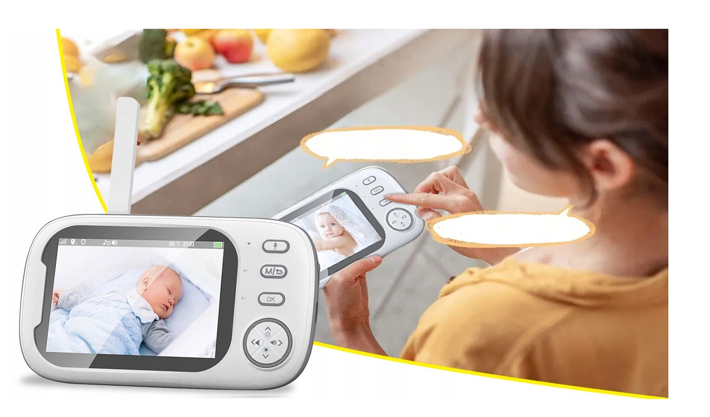 Baby Monitor HD IPS Camera Night Mode Thermometer 2000mAh + FREEBIE Manufacturer code Baby monitor kamera WiFi