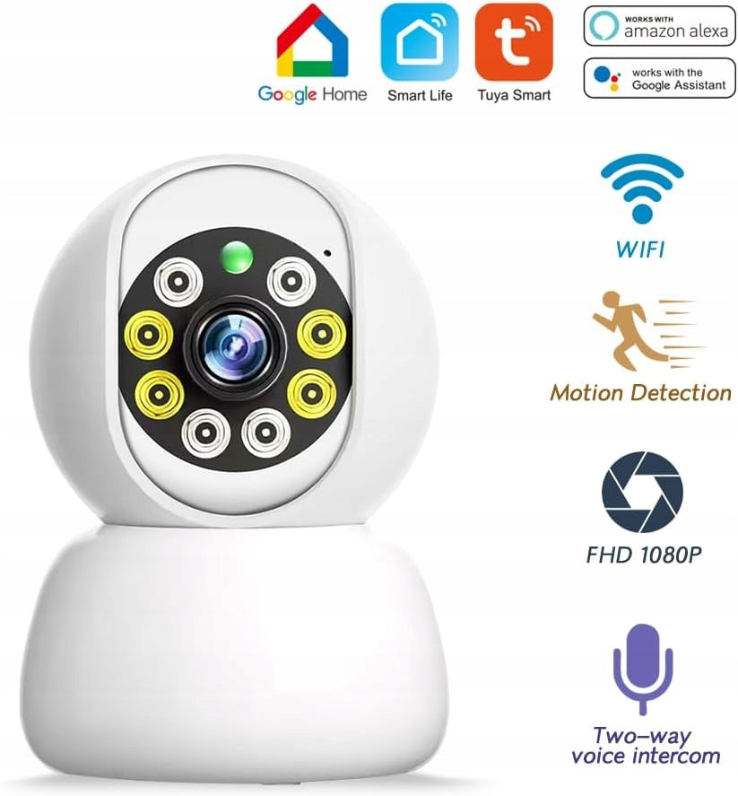 Baby Monitor IP Camera WiFi Rotating FHD 360° Infrared Detection EAN (GTIN) 5905997823661