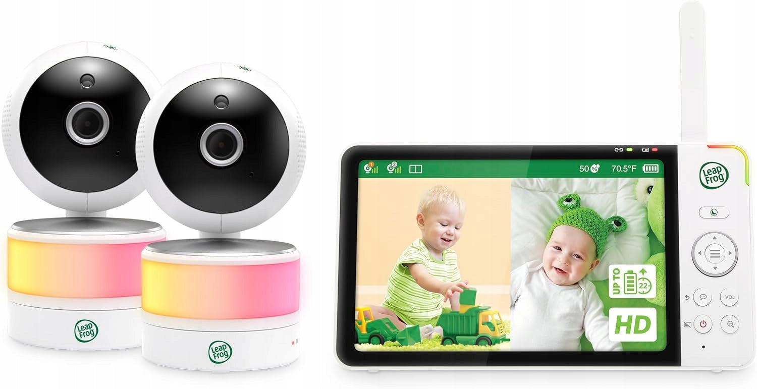 Baby Monitor LeapFrog LF920-2HD 7" Video 2 cameras and sound