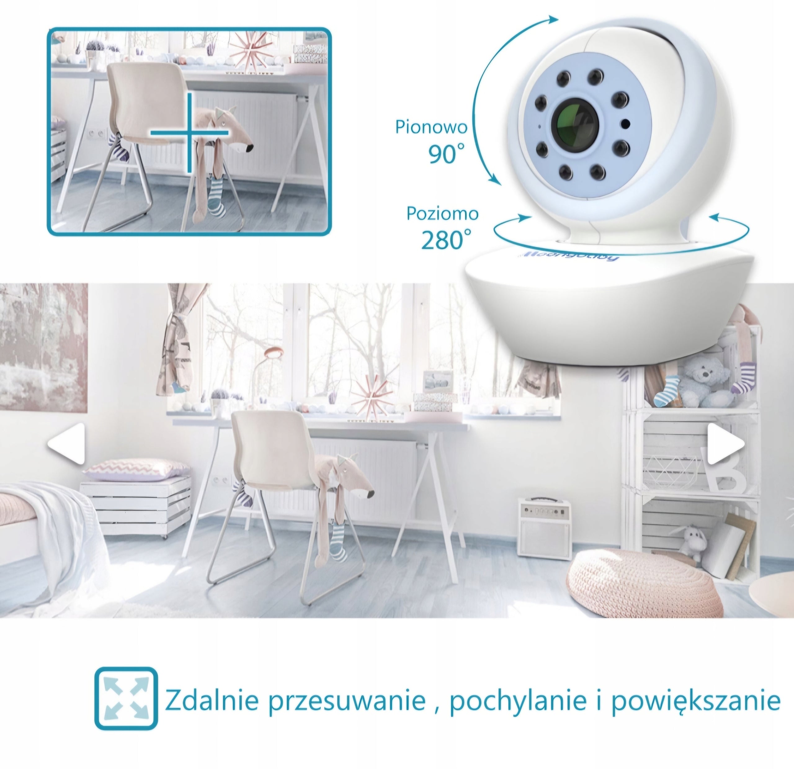 Baby Monitor Moonybaby Camera Baby Monitor Night Mode Thermometer Brand no brand