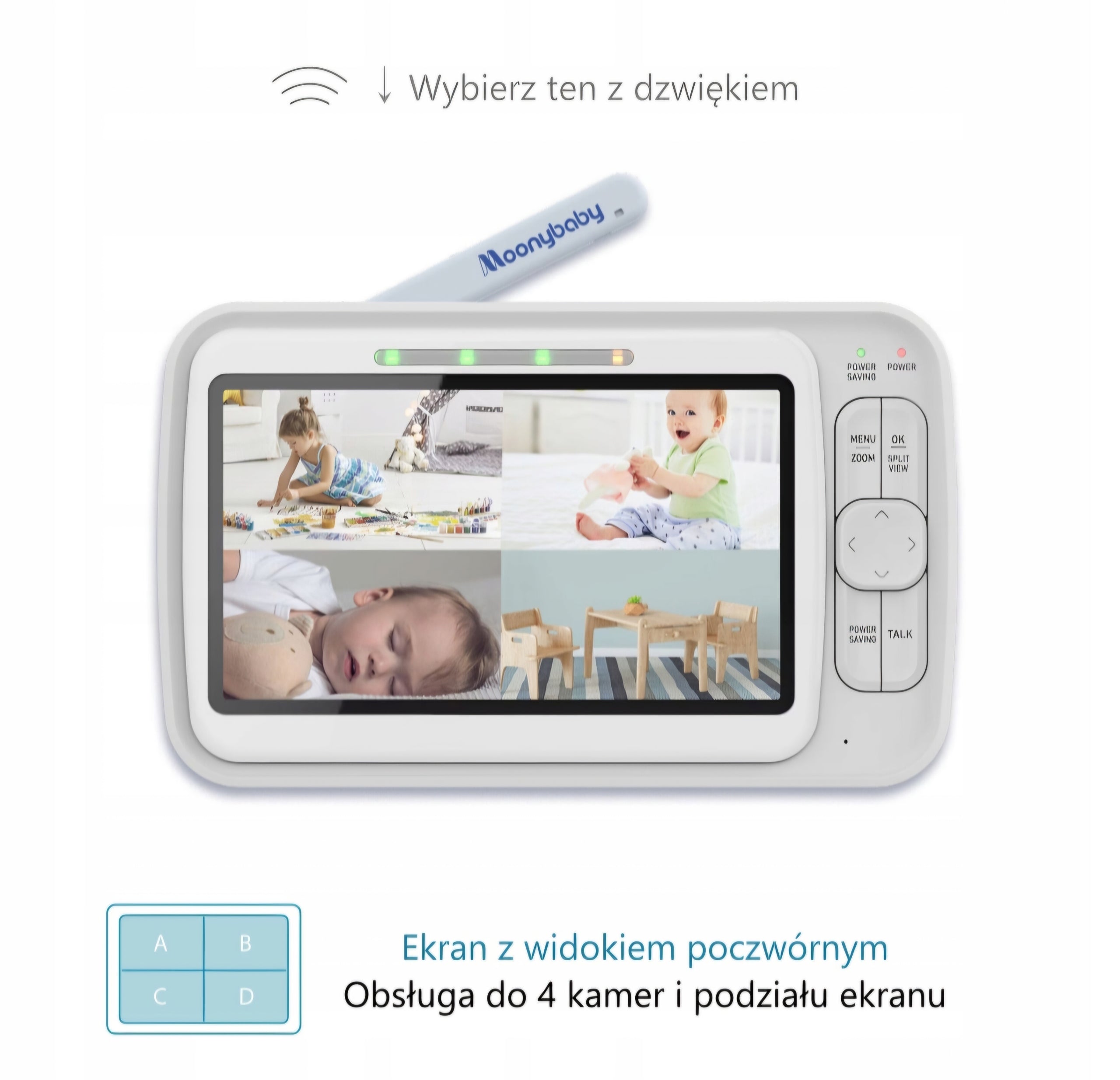 Baby Monitor Moonybaby Camera Baby Monitor Night Mode Thermometer Manufacturer code QView 60