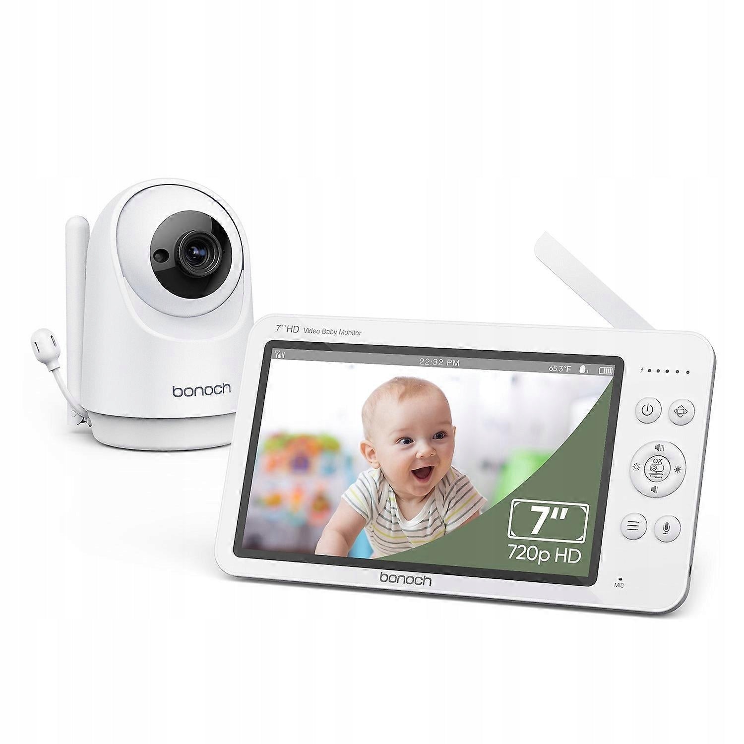 Baby Monitor Video 7 Cali Camera Rotating Battery 6000mAh 720p,