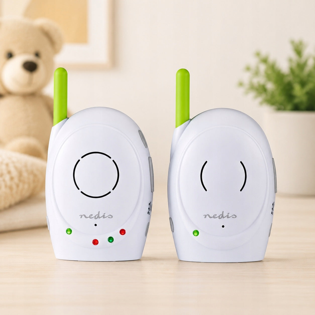 Baby Monitor Wireless Double Sided Audio Communication Nedis White Brand Nedis