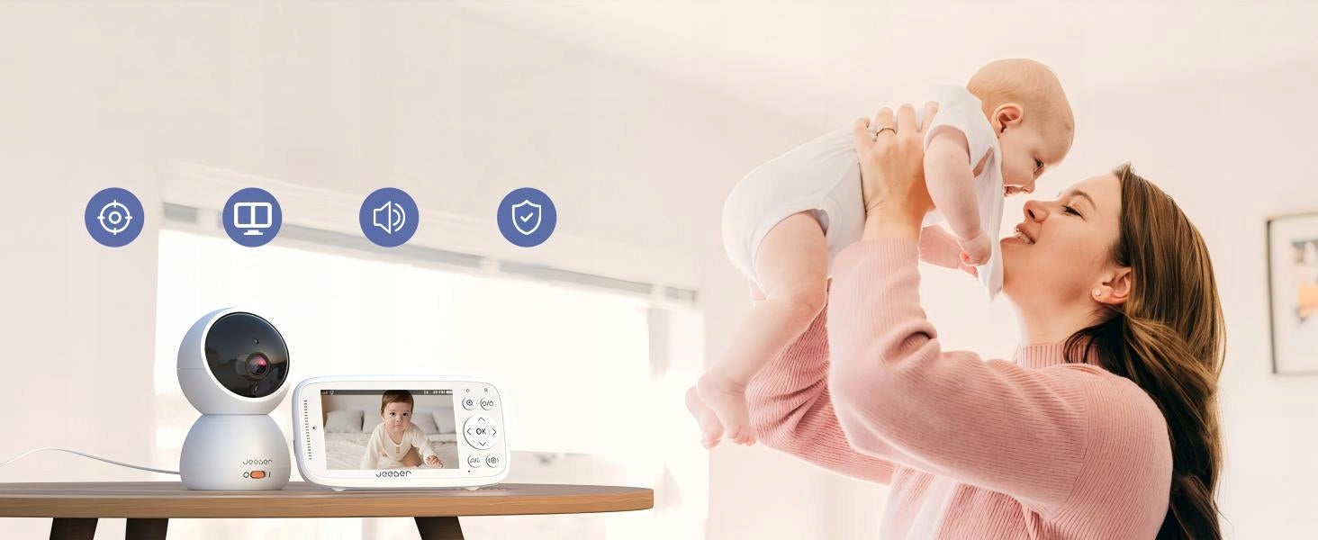 Baby Monitor with 2K Camera 2" WiFi Monitor Cry Detection Packaging status original