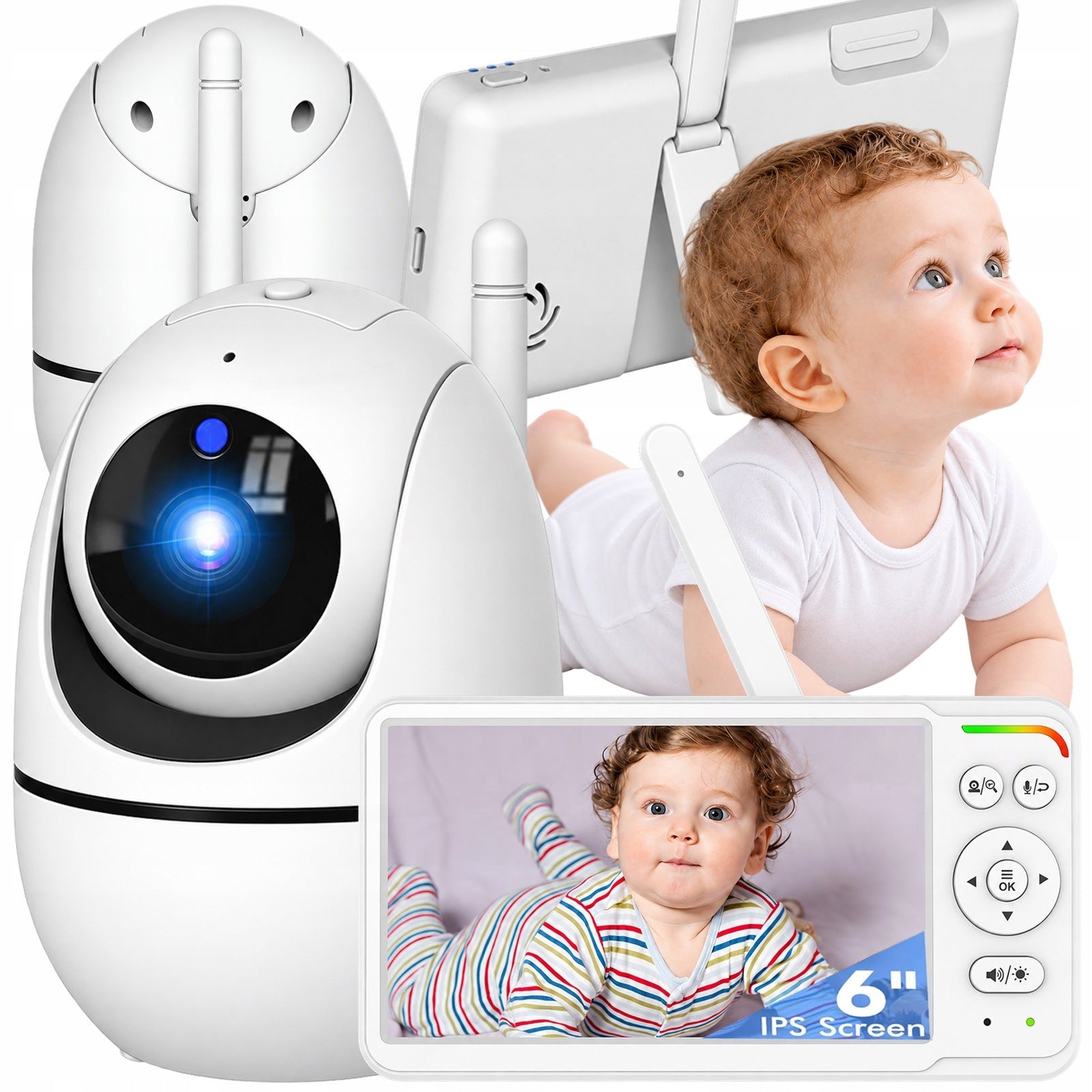 Baby Monitor with Camera 6'' Bidirectional Audio-Night Vision-VOX Mode Manufacturer code 01074801-1