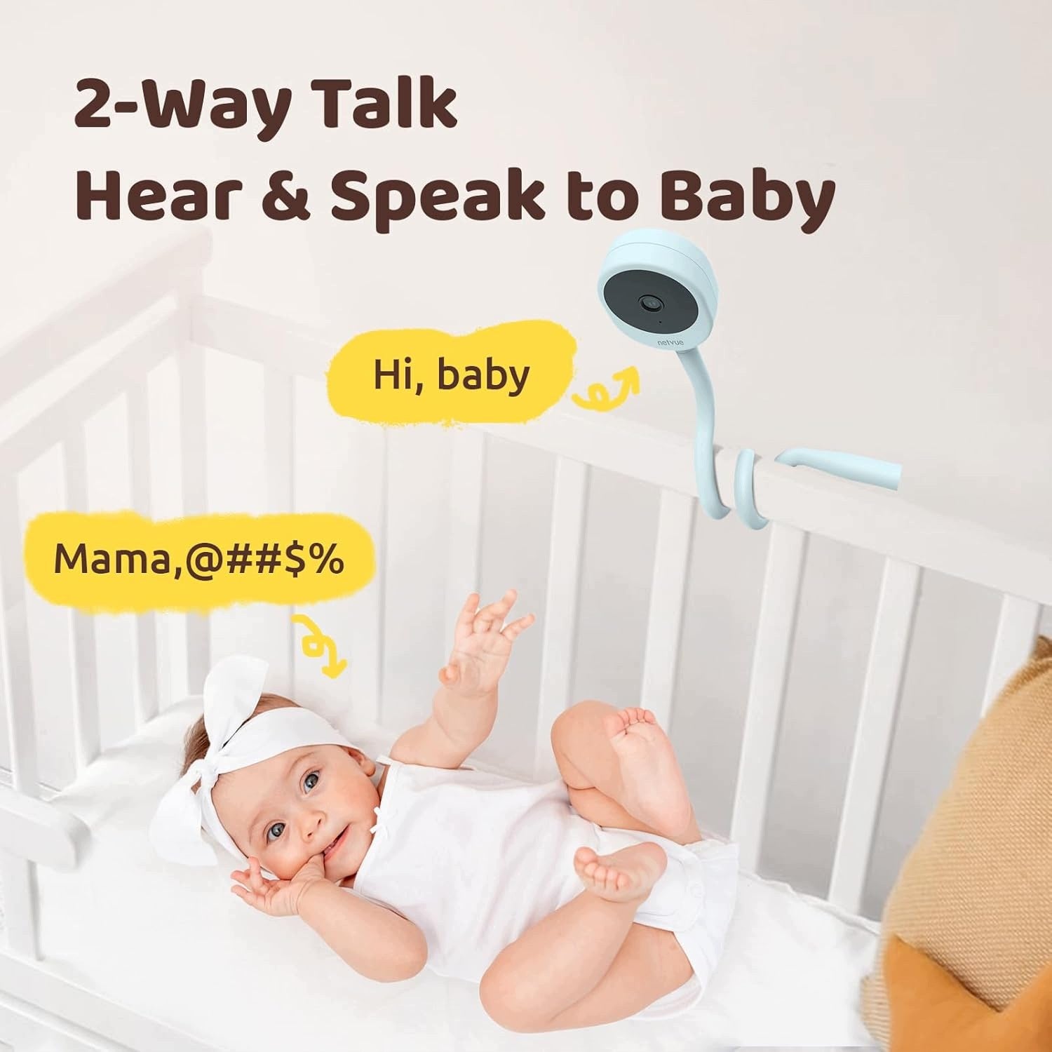 Baby Monitor with Handle NETVUE Peekababy 4 in 1 Sleep Analysis Blue Manufacturer code NI-9010