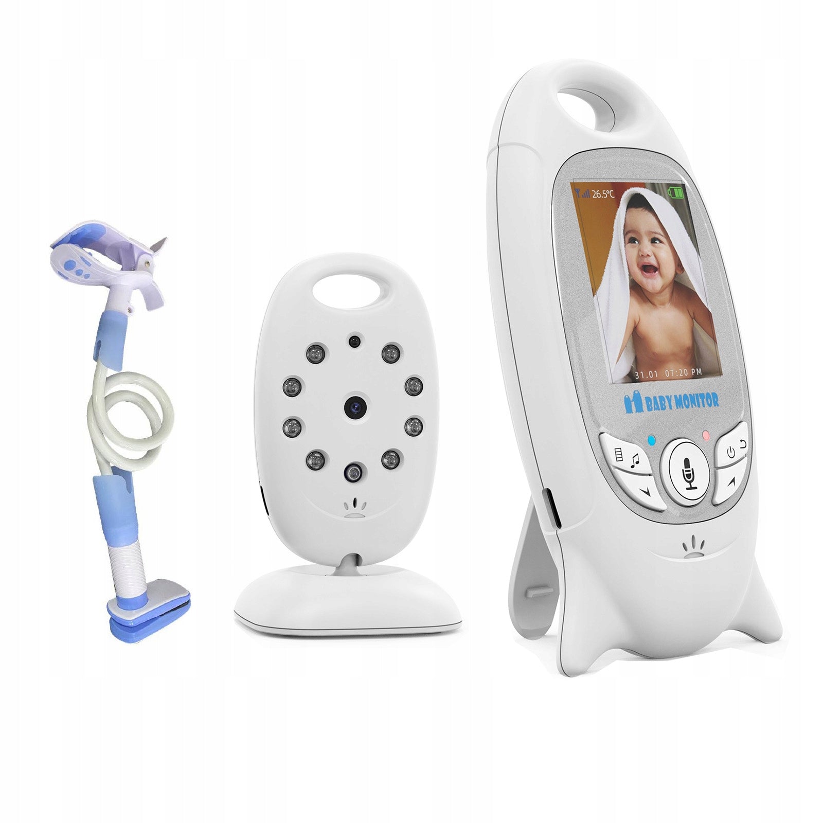 Baby Monitor with Live Camera and LCD Screen Night Mode+HANDLE