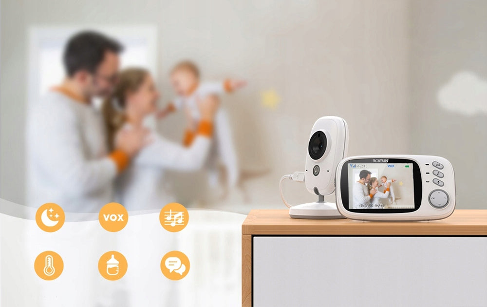 Baby Monitor with Live HD CAMERA Night Mode Wireless 3.2'' LCD Packaging status original