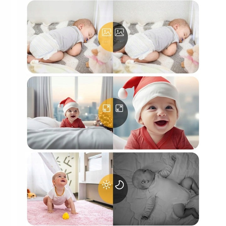 Baby Monitor with WiFi Camera Rotating 2K 3MPx LCD 5" 4xzoom + Manufacturer code 0734931775187