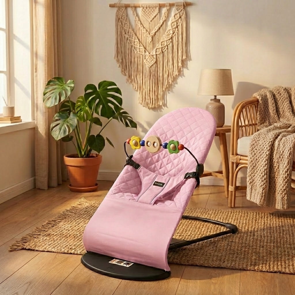 Baby Rocker Sun Lounger Infants Pink SAFETY CERTIFICATES Packaging status original