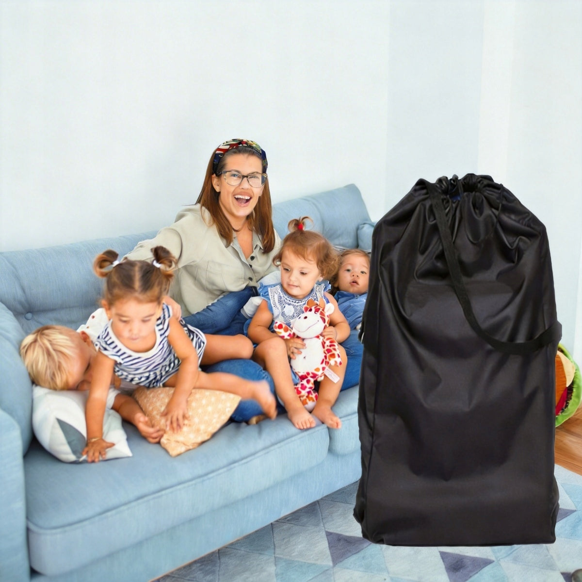 Baby Stroller Bag Waterproof For Airplane With Shoulder Straps Height 127 cm