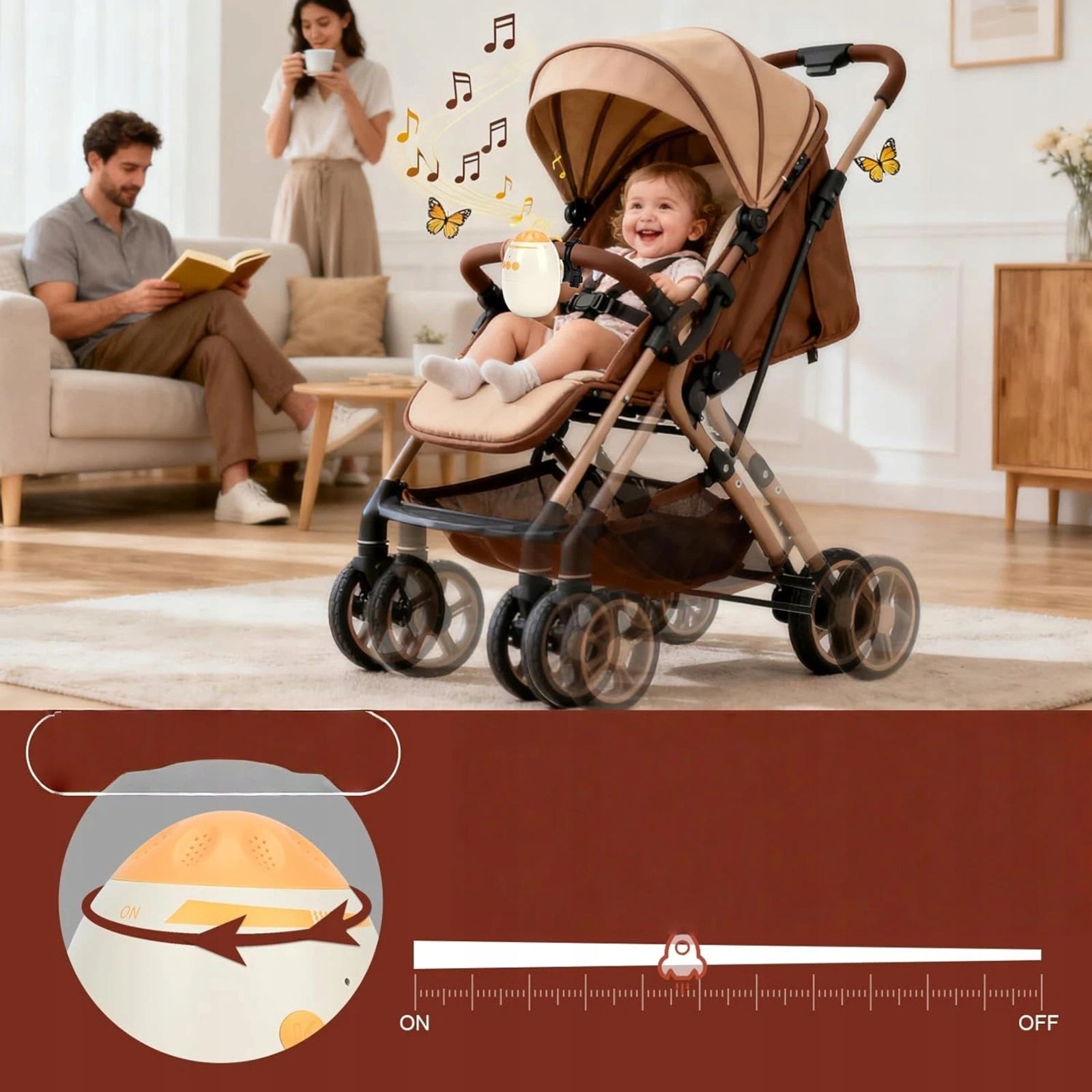 Baby Stroller Rocker, Vibrating Baby Sleep Soothe ,For Strollers and Cribs Brand no brand