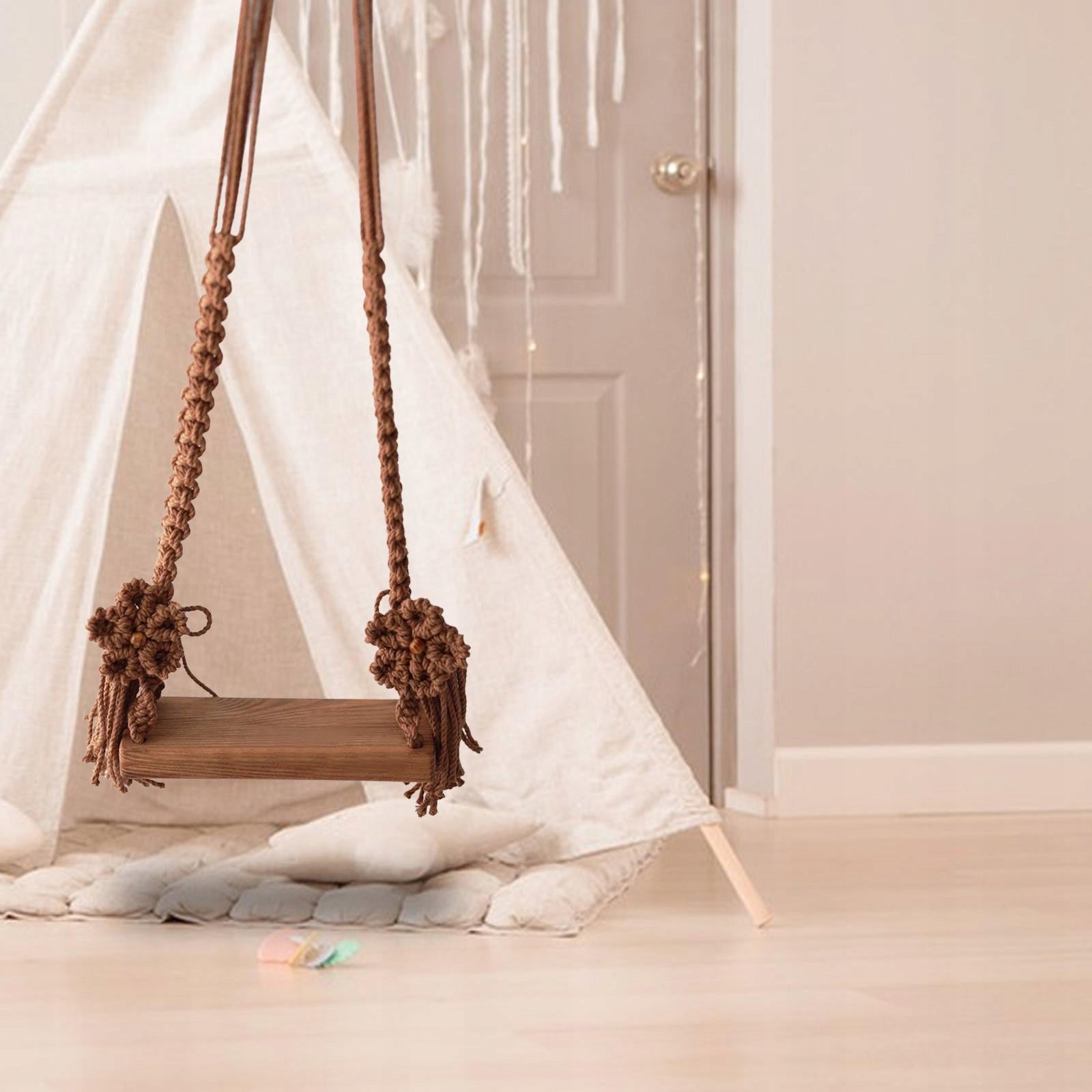 Baby Swing Seats Photography Prop Posing Props Wooden Durable Photo Coffee