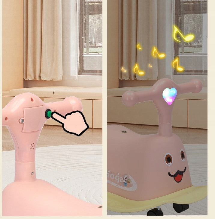 Baby Walker Ride-On For One Year Old Baby Vehicle Baby Snail Led Brand no brand