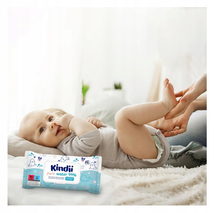 Baby Wipes Moisturized Water 15x60 Kindii Pure Water Wipes Brand Kindii