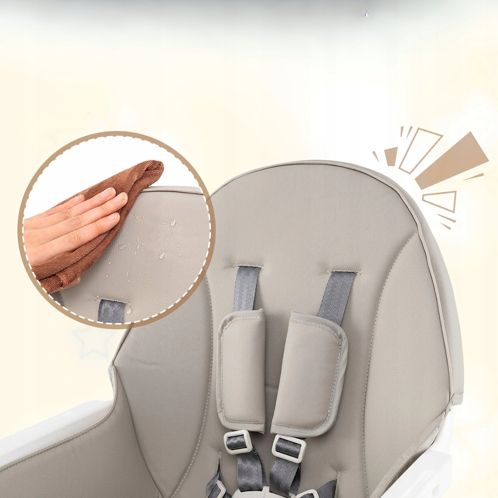 Baby and Toddler Feeding Chair 6 in 1 Grey Brand Costway
