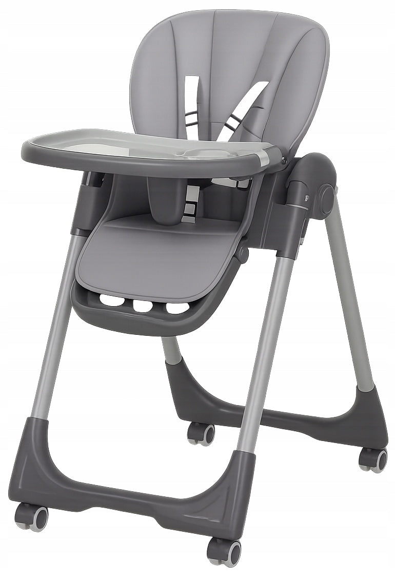 Baby high chair for children seat belts tray footrest